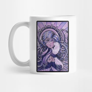 Ferret and Guardian Angel - Black Outlined Version Mug